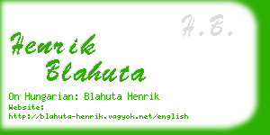 henrik blahuta business card